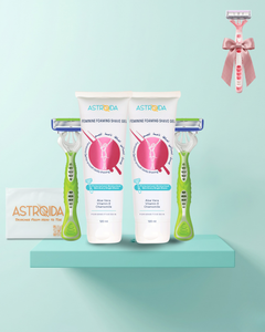 Astroshave Box (2 Astroida gel +2Premium Razors) Green
