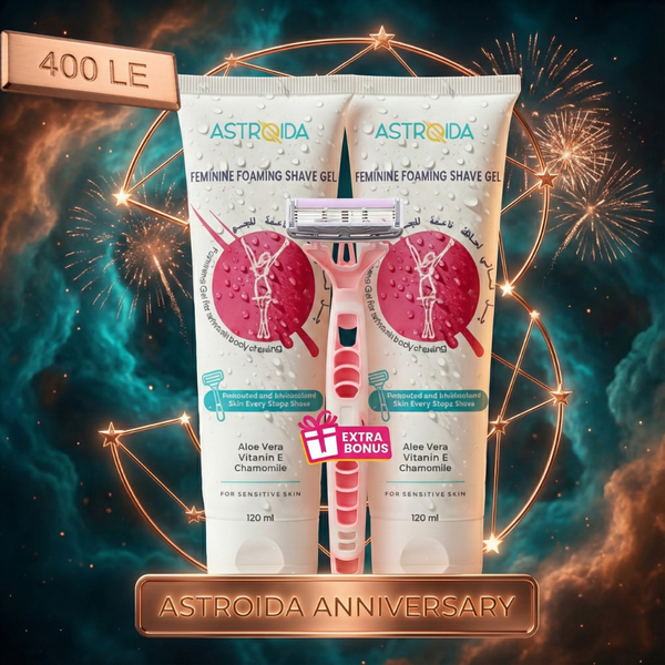 Astroida Feminine GEL (Shaving GEL) Double pack (120mlx2) + Free Razor