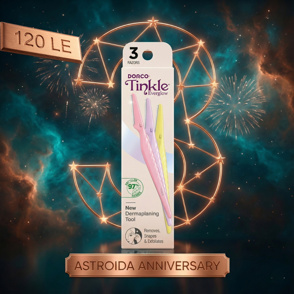 3ماكينة حلاقة متعددة الأغراض للحاجب والوجه من Dorco Tinkle Everglow، 
قطع، مستورد أصلي