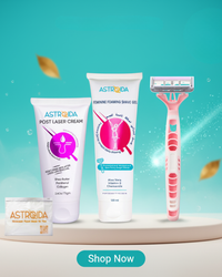 Astroida Precision Kit (Proven Results Zero Irritation) Gel + Laser Cream + Premium Razor