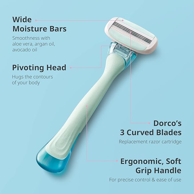 Dorco Eve 3 (Handle + 2 Blades) Original Imported