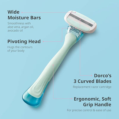 Dorco Eve 3 (Handle + 2 Blades) Original Imported