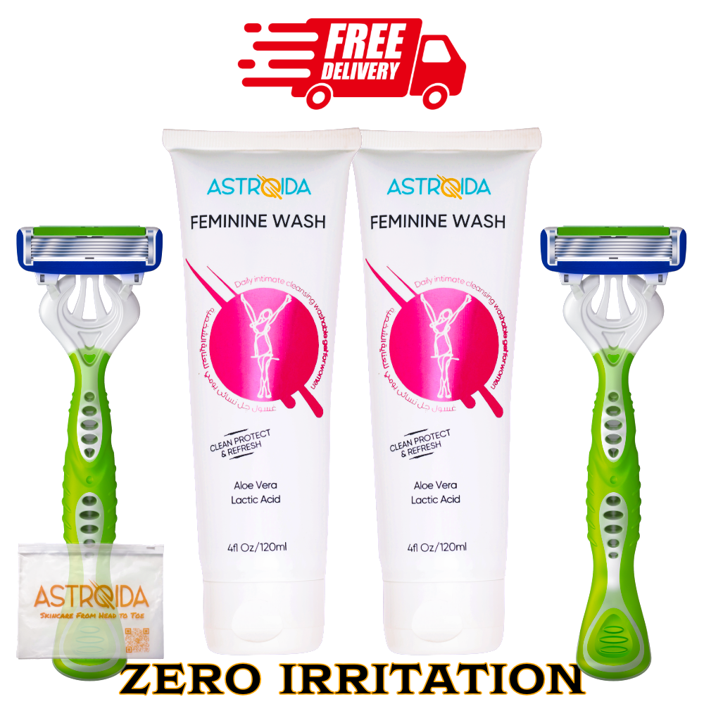 Astroshave Offer (2 Astroida gel +2Premium Razors) + Free Shipping