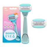 DORCO EVE 6 Women’s Razor – Handle + 2 Cartridges (Genuine Imported)